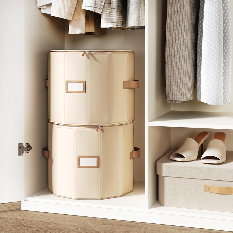 Vailando Shoe Organizer for Closet - Cylindrical Shoe Storage Organizer