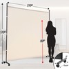 SIMFLAG 6FT Single Panel room divider with Wheels,Rolling Fabric room