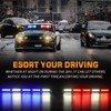 XRIDONSEN 34 inch Emergency Visor Police Lights 40 LED Red