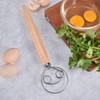 Mixing Whisk, Double Eyes Stainless Steel Danish Dough Whisk, Egg