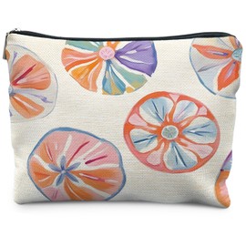 RYYCDOI Summer Fruit Slice Aesthetic Makeup Bag, Fruit Lover Gifts Cosmetic Bags for Women, Trendy Preppy Orange Citrus Zipper Makeup Pouch