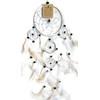 SHINY WHITE & SILVER DREAM CATCHER BEAUTIFUL DREAMCATCHER WITH FEATHERS