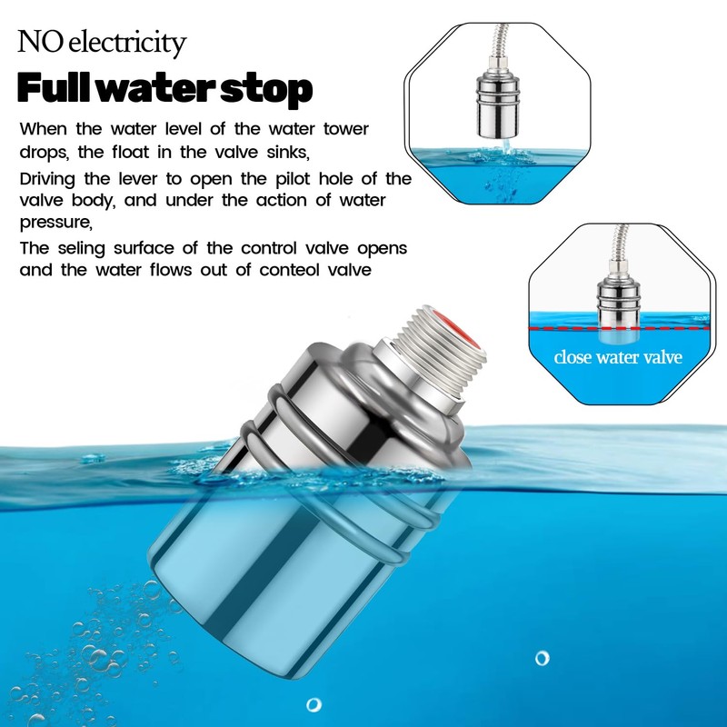 304 Stainless Steel Fully Automatic Water Level Control Float Valve,