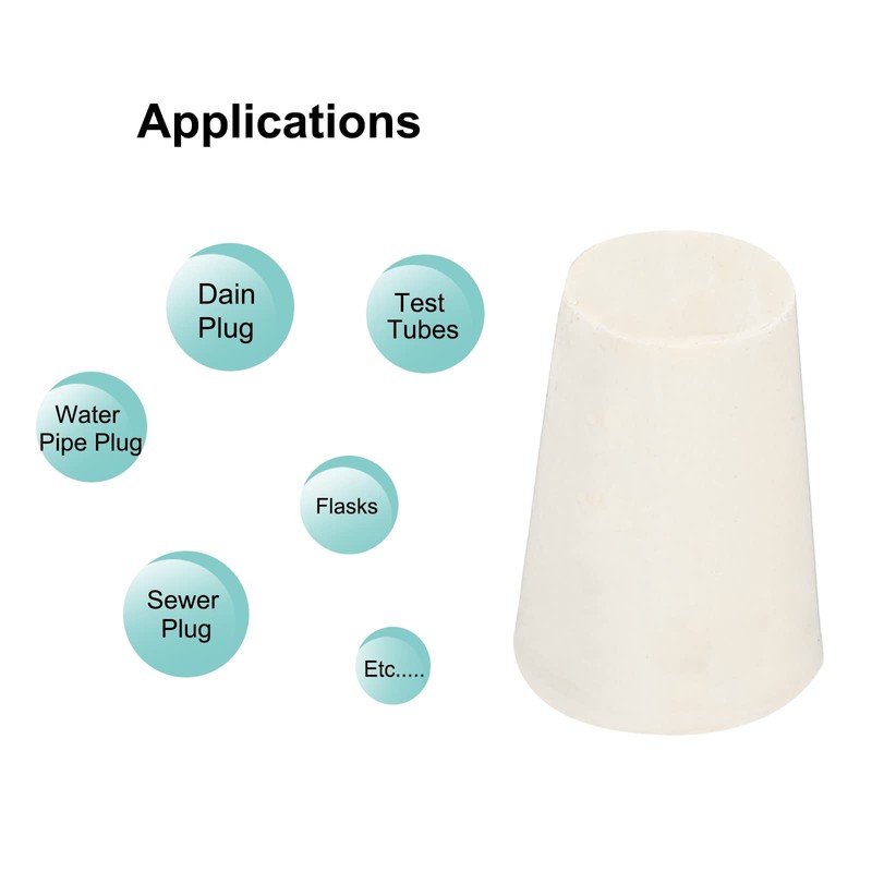 sourcing map Rubber Tapered Plug 11mm to 15mm Solid Test