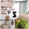 ASelected 20 PCS S-Shaped Hooks Black Hooks Wardrobe Aluminum Hooks