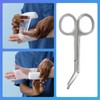 KONWEDA Ostomy Scissors Curved Blunt Tips, Small Scissors for Colostomy