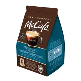 McCafé Medium Roast Espresso Coffee Capsules, Capsules Compatible with Nespresso's Original Range, 10 Count