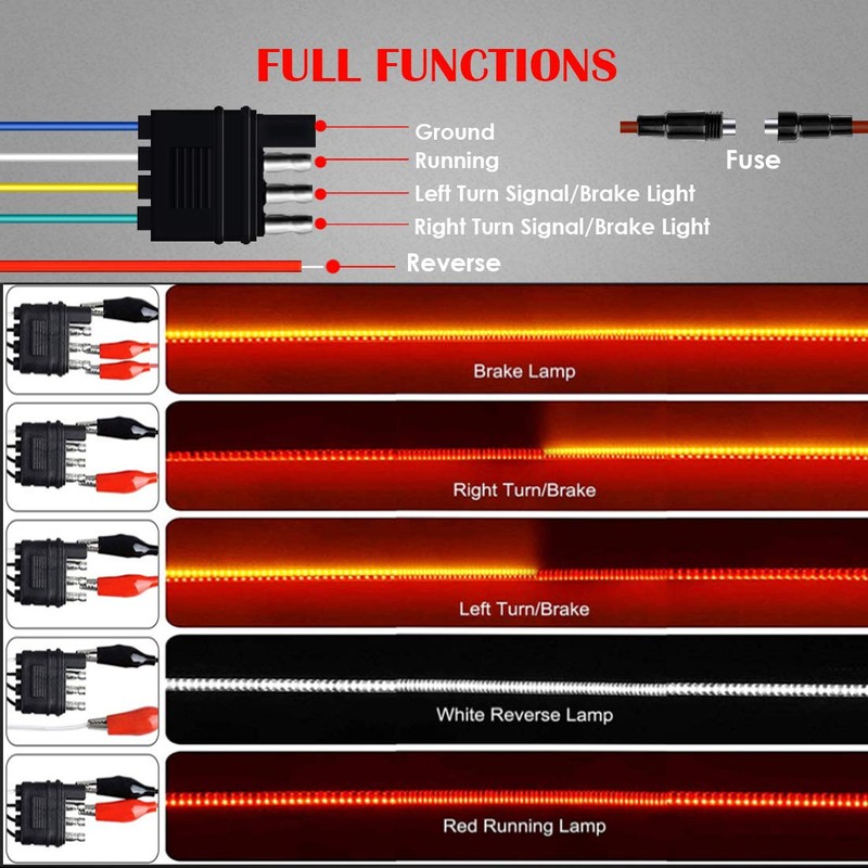 60 Inch Triple Row 432 LED Truck Tailgate Light Bar