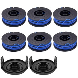SopimusZ String Trimmer Spool Line and Cover Compatible with Spear & Jackson GT450, GT600, N1F-GT-280/450-D, N1F-GT-300/600-D, S4528ET, S6030ET, RTX500, GT3010 (Spool *6+Caps*2)