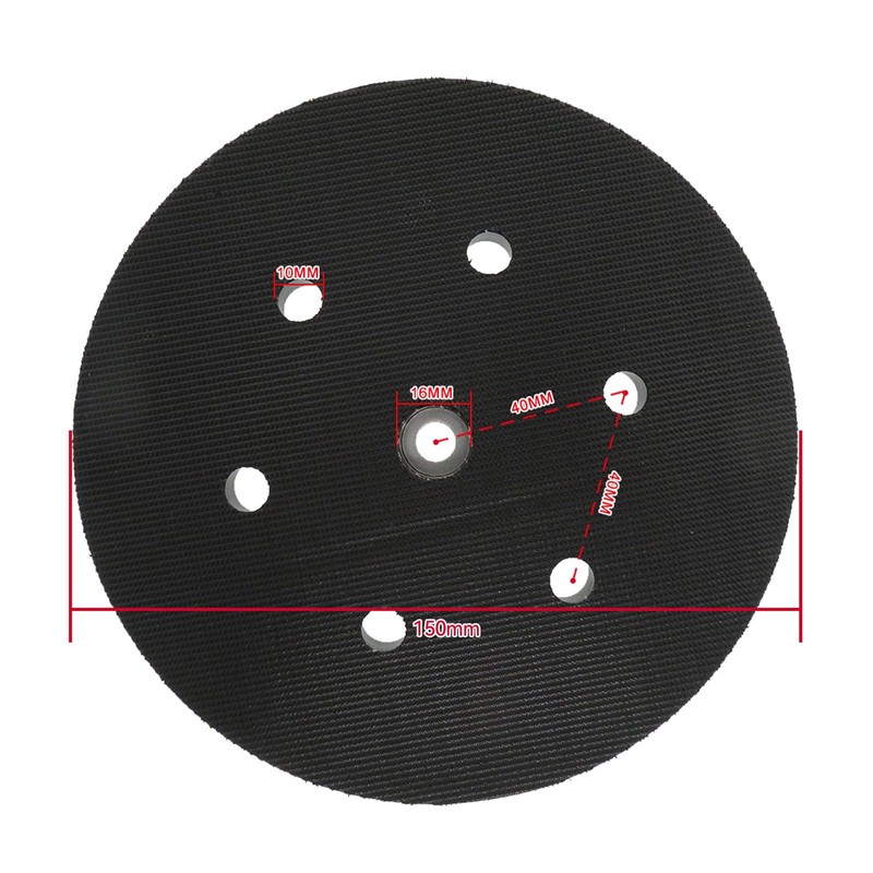 IUSOT 1Pcs 150mm/6inch Backing Pad, Hook & Loop Backing Pad