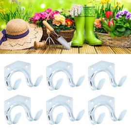 FTVOGUE 25Pcs Wall Mounted Storage Hooks Galvanized Steel Tool Hanging Accessory for Garden Garage