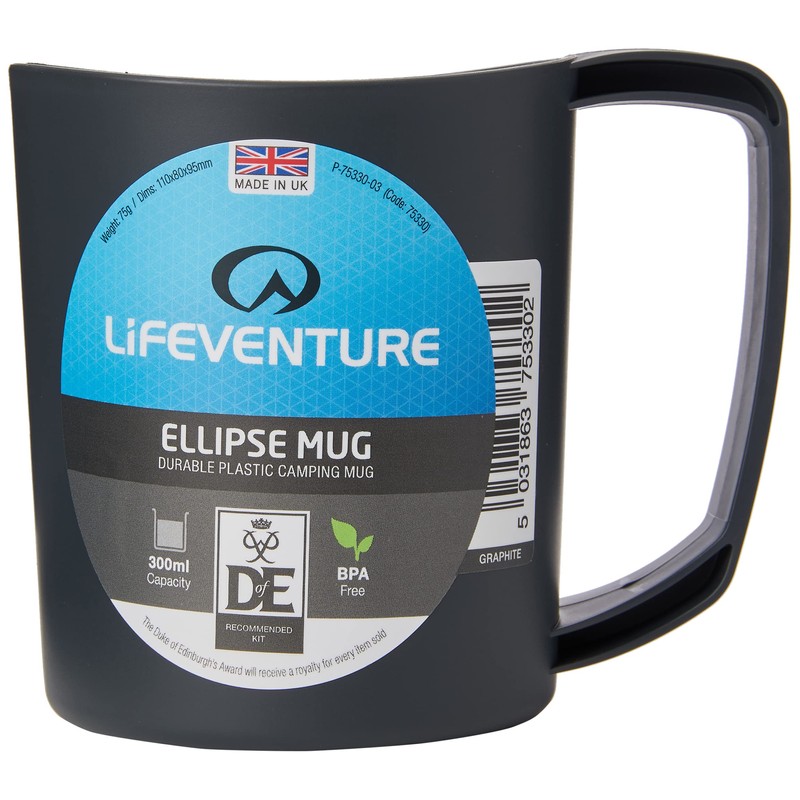 Lifeventure Ellipse Plastic Mug For Camping, Travel & Outdoor -