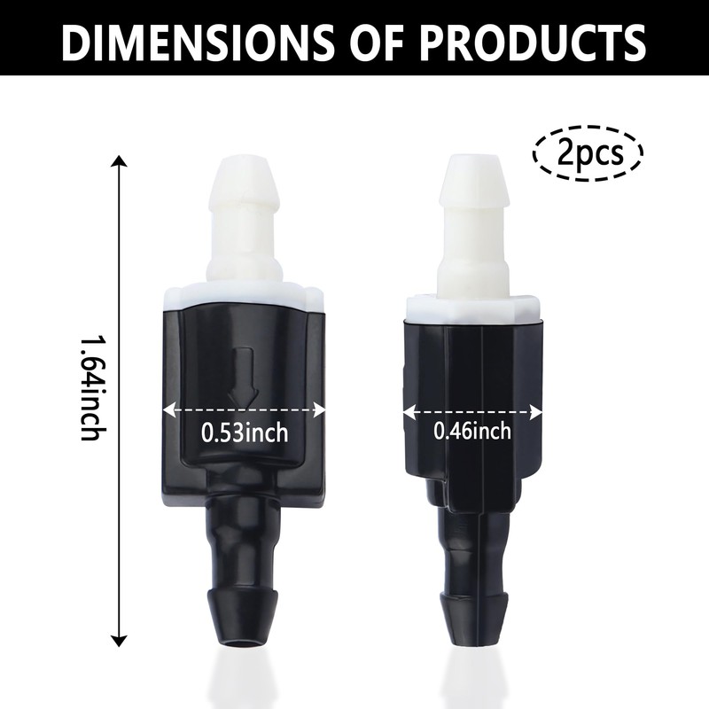 2PCS Windshield Washer Check Valve Replacement OEM#85381-AE020,Front Windshield Washer Nozzle