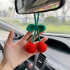 Car Rear View Mirror Hanging Accessory, Cute Cherry Car Accessories,