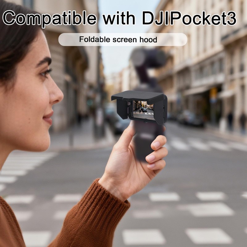 Paraluce Pieghievole per DJI Osmo Pocket 3, Copertura Parasole Magnetica