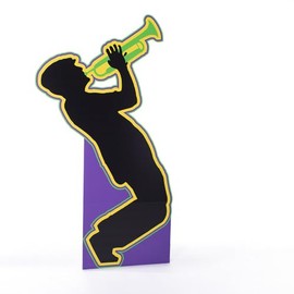 Anderson's Mardi Gras Trumpet Player Standup Kit, Standee, Photo Ops, Props, School Events, Jazz Age, Blues