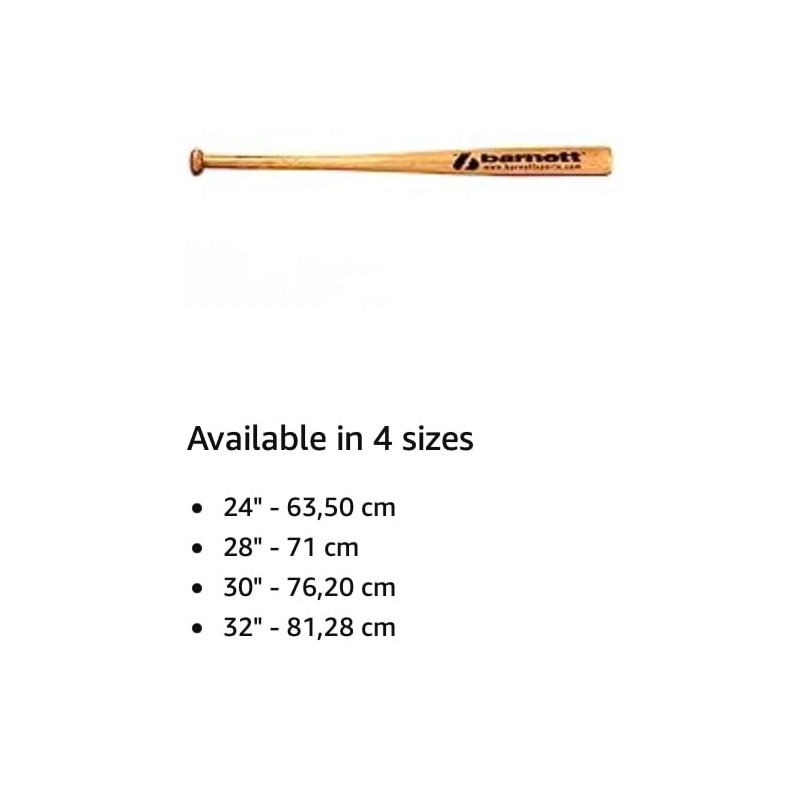 BB-W Wooden baseball bat size 30'' (76,2 cm)