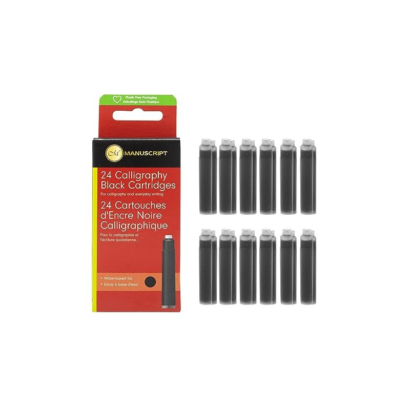 MANUSCRIPT 24 Calligraphy Black Cartridges