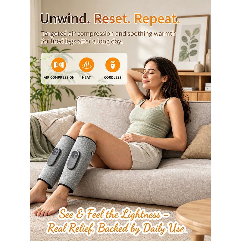 Relieve Muscle Fatigue & Restore Leg Comfort-Warm Gray