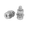 Sourcingmap M4 x 12mm 304 Stainless Steel Phillips Hex Head