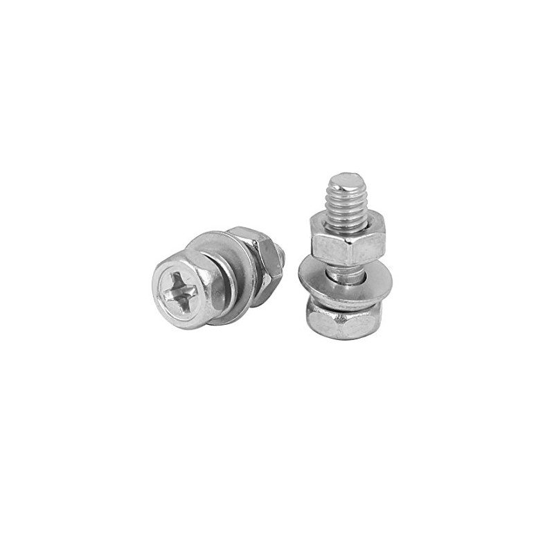 Sourcingmap M4 x 12mm 304 Stainless Steel Phillips Hex Head