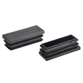 uxcell 50mm x 20mm Rectangle PP End Cap Desk Chair Furniture Leg Foot Cover Insert Black 20 Pcs