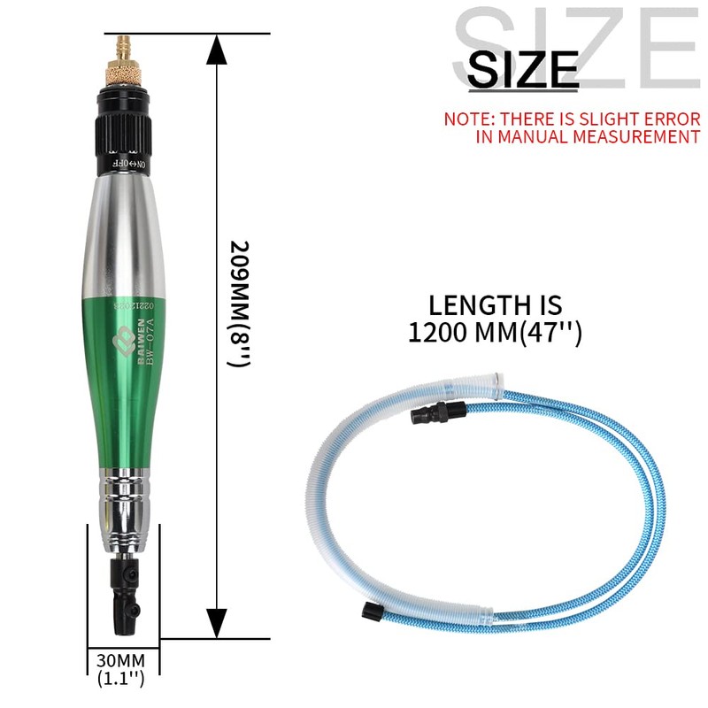 1/8" (3mm) Air Micro Grinder, Pneumatic Pencil Die Grinder, 28000