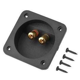 Speaker Box Terminal Cup Square Double Terminal Subwoofer Box Speaker Terminal Plates for DIY Car Stereo Speaker