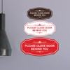 Victorian Please Close Door Behind You Sign - Brushed Gold