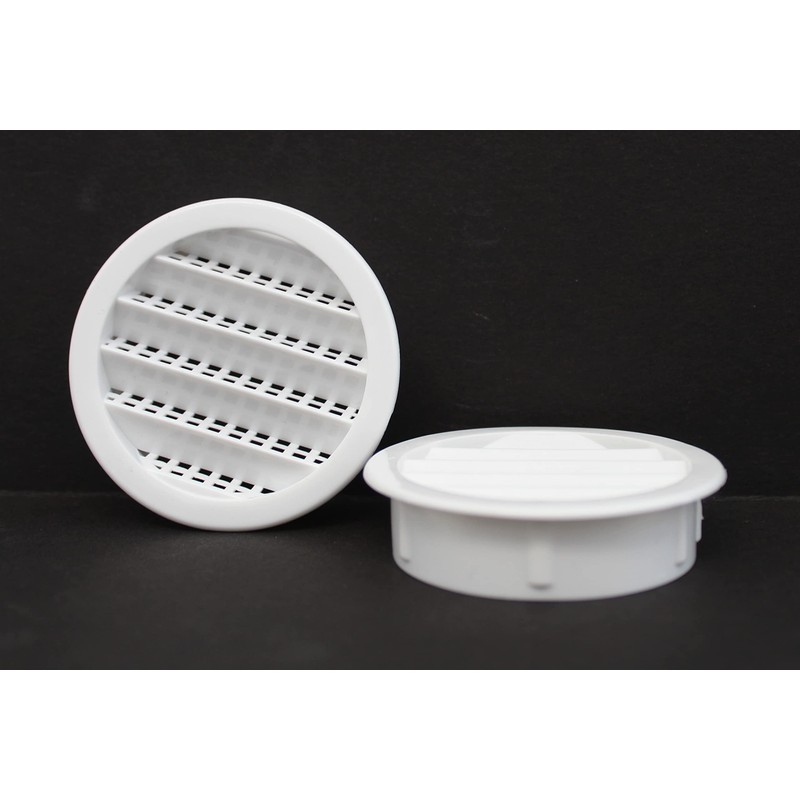 2" Round Plastic Louver Soffit Air Vent Reptile Screen Grille
