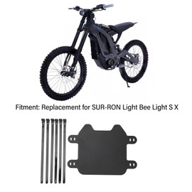 Motorcycle Front Number Plate, ABS Matte Black Dirt Bike Number Plate Replacement for SUR Ron Light Bee Light S X, Dirt Bike License Plate Holder Bracket