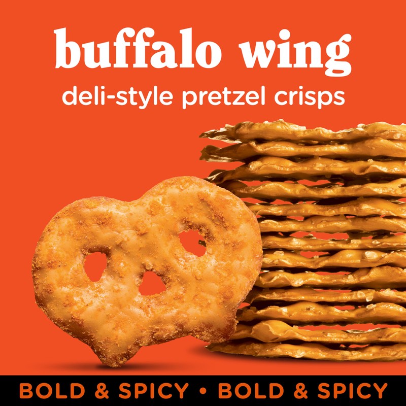 Snack Factory Buffalo Wing Pretzel Crisps, Non-GMO, 7.2 OZ Resealable