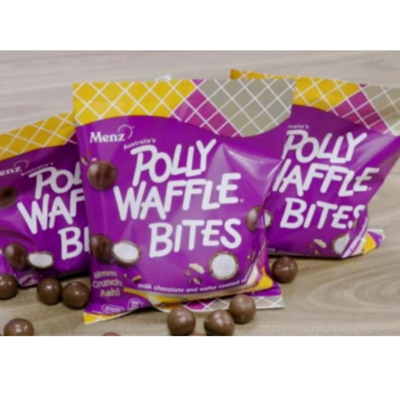Polly Waffle Bites 125g x 4 Bags -Australian Made Aussie
