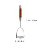 DOITOOL Heavy Duty Stainless Steel Potato Masher with Wooden Handle,