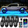 LD DARKEAGLE 8Pods RGB LED Rock Lights Kit with APP/RF