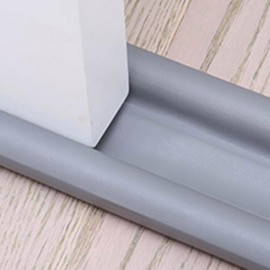 Leather Door Draft Blocker & Pinch Guard Weatherstrip 2 Pcs