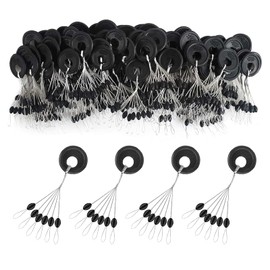 Cerioll Gummi Angeln Bobber Stopper, Gummistopper Schnurstopper Angeln, 6-In-1 Gummiperlen Posen Angeln, 600 Stück Angel-Bobber-Stopper, Gummistopper Angeln 6 In 1, Schnurstopper Zum Angeln, 4 Größen