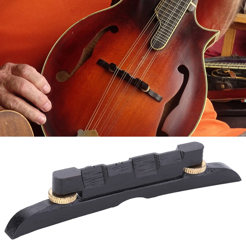 Mandolin Bridge,Adjustable Ebony Bridge for Mandolin Musical Accessory