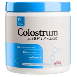 Prime Powders® Colostrum Powder with Akkermansia Probiotic, High IgG, Grass-Fed, Gut Lining & Immune Support, Growth Factors, Maximum Absorption, Unflavored Supplement (90 Servings)