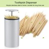 Hygienic Toothpick Dispenser, Pressing Type Tooth-Pick Holder, Durable Fully Enclosed