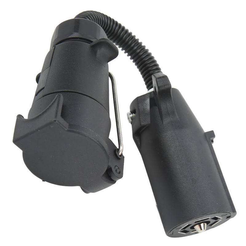 7 Way Round Trailer Plug Adapter Wire Connector RV Truck