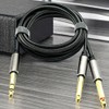 Audiowave 1/4 inch TRS Stereo Y Splitter Insert Cable, Gold