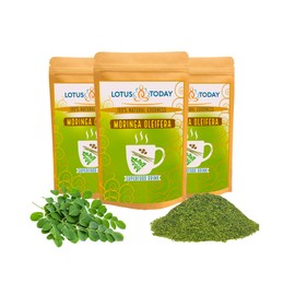 Moringa Tea, Herbal Tea, Loose Leaf Tea, Caffeine Free, Moringa Oliefera Green Superfood 200g