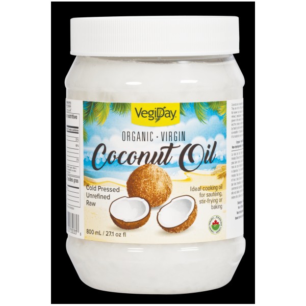VegiDay Organic Virgin Coconut Oil, 800mL