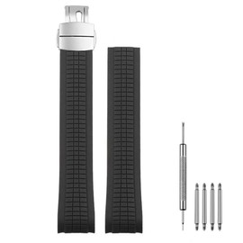 Cirtrar 21mm Silicone Rubber Watch Band Strap Compatible with Patek Aquanaut Philippe -5164A 5167A