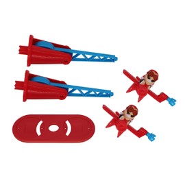 Drunken Louie Extension for Two Plane Play for Looping Louie Game Arm, with 2 Aeroplanes, Tuning Edition (Adapter Plate, 2 Planes, Red)