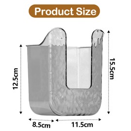 Wall Mounted Wipes Holder, Wipes Wall Mounted Holder, Bathroom Wipes Holder, Toilet Wipes Holder, Punch-Free Wipes Dispenser, Wipe Holder for Bathroom, Kitchen, and Bedroom (Grey)