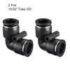 sourcing map Plastic Elbow Push to Connect Tube Fitting 12mm