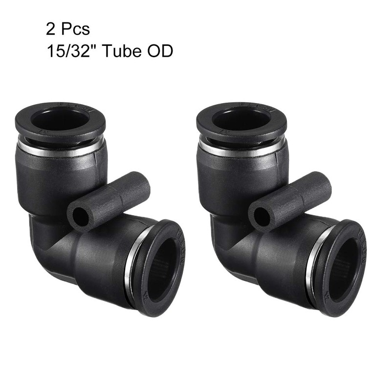 sourcing map Plastic Elbow Push to Connect Tube Fitting 12mm