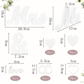 Mr & Mrs Decorative Wedding, Wooden Mr and Mrs Wedding Decoration, Confetti Wedding Table Decoration, Wedding, Decoration Wedding Just Married, Wedding Decoration for Bride and Groom